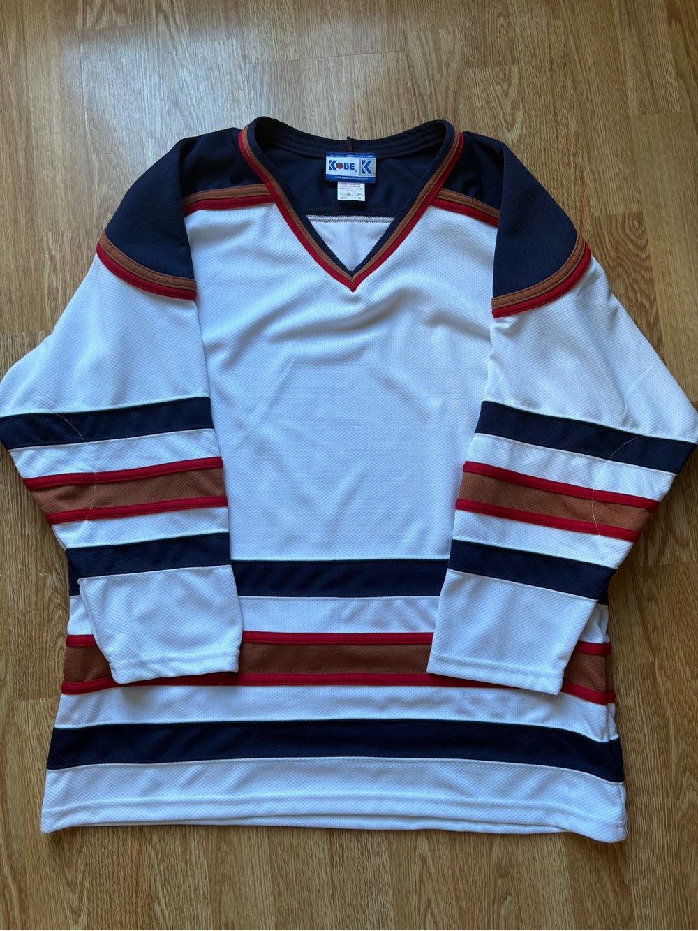 RARE 90s Edmonton Oilers Blank Cooper and Blue away nhl jersey size L by KOBE